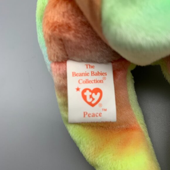 1996 Ty Beanie Babies Collection PEACE the Multi-Colored Bear - Picture 7 of 8